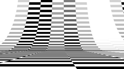 Poster - Pixelated digital screen texture with a monochromatic black and white random changing pattern. Color animation