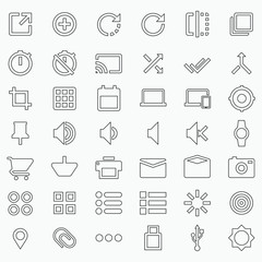 Wall Mural - Web, application outline icon vector pack