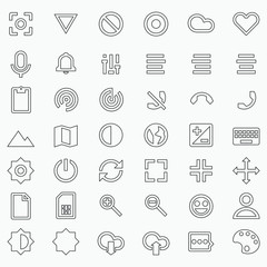 Wall Mural - Web, application outline icon vector pack