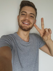selfie at home in quarantine