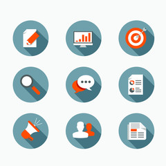 Wall Mural - Flat color icons website elemens 