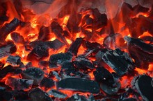 Full Frame Shot Of Burning Coal