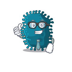 Wall Mural - An elegant clostridium Businessman mascot design wearing glasses and tie