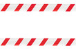 © borislav15 - Two red and white warning stripes on an isolated white background. Concept for protecting people from coronavirus infection. Coronavirus, Covid-19
