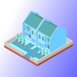 © HellasFellasStd - Isometric Vector Illustration Representing Real Estate House Buildings with Soft Color 1