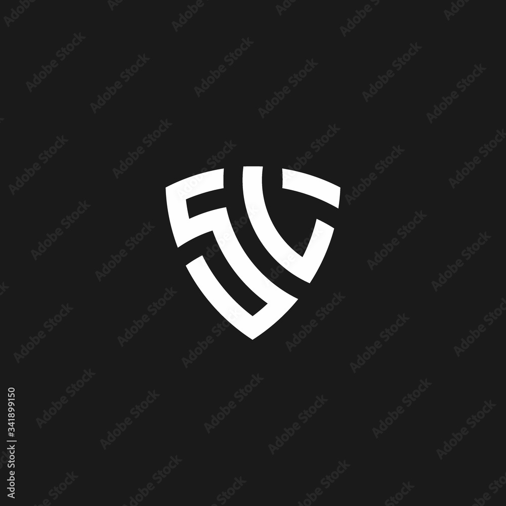 SL monogram logo with shield shape Stock Vector | Adobe Stock