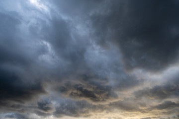 low angle view of clouds in sky during sunset