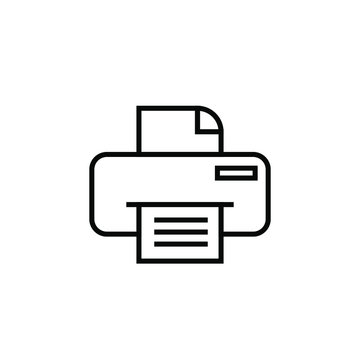 printer icon vector illustration outline design