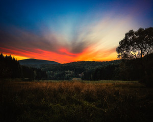 sunrise in the mountains