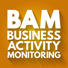 Poster - bam - business activity monitoring acronym, concept background