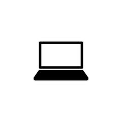 Poster - Laptop, desktop, computer icon in black simple design on an isolated background. EPS 10 vector