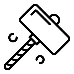 Poster - Sledge hammer icon. Outline sledge hammer vector icon for web design isolated on white background