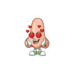 Sticker - Charming nose cartoon character with a falling in love face