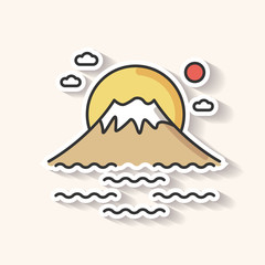 Wall Mural - fuji mount patch. tokyo mountain with sunrise