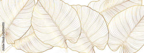 Fotografía Luxury gold nature background vector