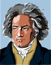 Ludwig Van Beethoven Vektorportrait