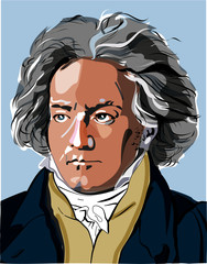 Ludwig van Beethoven vektorportrait