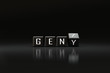 Black dice form the words GEN Y and GEN Z with Generation Concept on dark background. Changing Words Communication. Modern Teens Young Generation. Play Words on Dices . Realistic 3D Illustration.