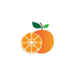 Wall Mural - Orange fruit logo