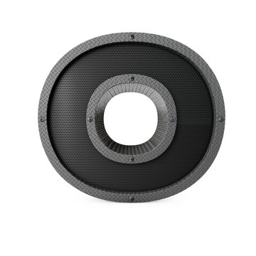 Letter O industrial metal type. 3D Rendering