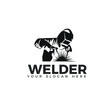 © agus - Welding company logo design, WELDER LOGO SIMPLE AND CLEAN LOGO