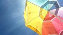 Low Angle View Of Beach Umbrella