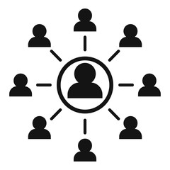 Poster - Referral program scheme icon. Simple illustration of referral program scheme vector icon for web design isolated on white background