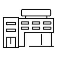 Poster - house exhibition center icon. outline house exhibition center vector icon for web design isolated on