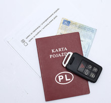 Close Up Of Vehicle Card Poland