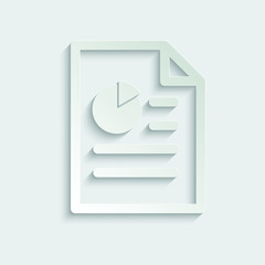 Poster - Paper document icon with chart or graph vector