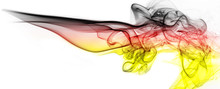 Close-up Of Colorful Smoke Against White Background