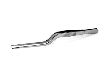 metal curved tweezers