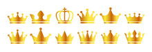 Crown Set Icon . Vector Illustration.