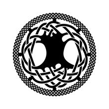 Yggdrasil Tree Of Life, Scandinavian, Celtic Symbol, Ornamental Design