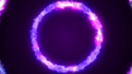 Wall Mural - looped animation. energy circles background. animation of an abstract background with energy circles