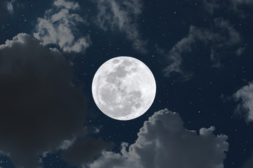 Naklejka na meble Full moon and clouds in the sky.