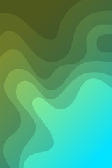 Canvas Print - sea blue vector template with abstract lines. shining gradient illustration