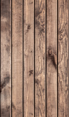Wall Mural - Brown vertical wood planks. Seamless pattern. Trendy modern wooden texture background.