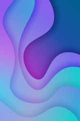 Wall Mural - modern abstract illustration with colorful abstract wave background