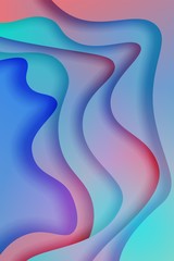 Wall Mural - modern abstract illustration with colorful abstract wave background