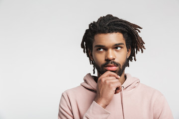 Wall Mural - Portrait of a young african man wearing hoodie