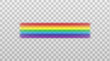 Mockup rainbow spectrum straight element, realistic vector illustration isolated.