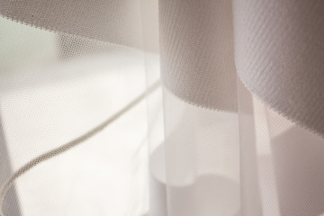transparent chiffon tulle textured background with white stripes