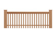 Wooden handrails, banister or fencing realistic vector illustration isolated.