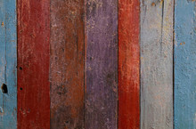 Full Frame Shot Of Colorful Wooden Planks
