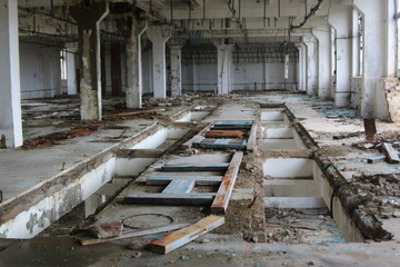 Canvas Print - rooms in an abandoned building