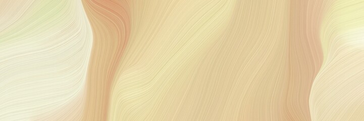 Aufkleber - landscape orientation graphic with waves. contemporary waves design with pale golden rod, antique white and bisque color