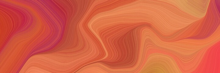 Poster - background elegant graphic with indian red, firebrick and sandy brown color. modern soft curvy waves background design