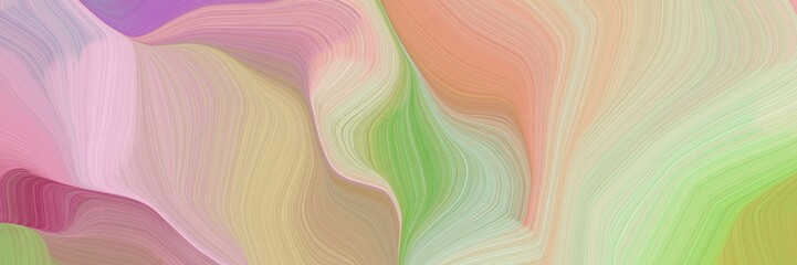 Poster - smooth elegant graphic background with tan, mulberry  and dark khaki color. smooth swirl waves background illustration