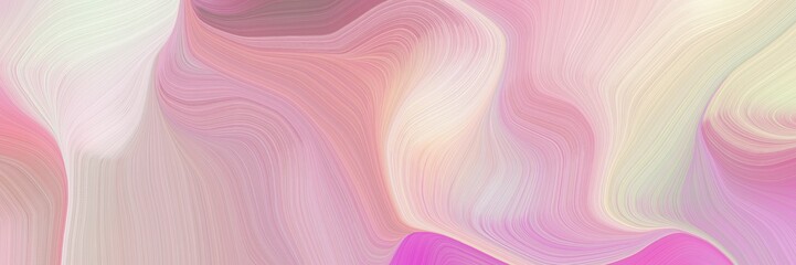Poster - smooth elegant graphic with waves. smooth swirl waves background illustration with baby pink, antique white and pale violet red color